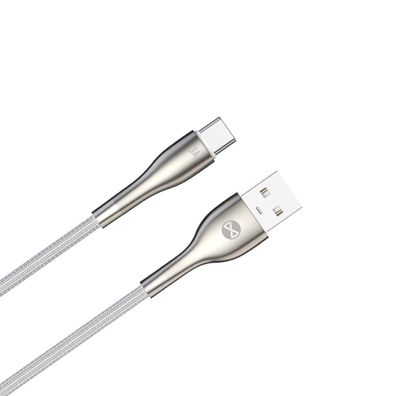 Forever Ladekabel USB-A auf USB-C Sleek 1 m 15W 3A Weiß