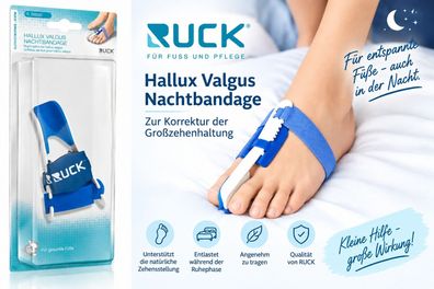 RUCK basic Hallux Valgus Nachtbandage links Gr. 37-40 - 1 Stück