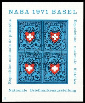 Schweiz BLOCK Kleinbogen 1970-1979 Block 21-01 S8F11BE
