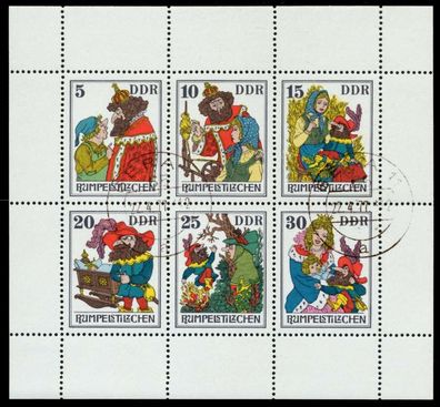 DDR BLOCK Kleinbogen Nr 2187-2192 gestempelt Kleinbg X73CAA2
