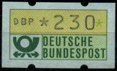 BRD ATM 1981 Nr 1-1-230R postfrisch S2E30B2