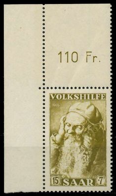 Saarland 1955 Nr 367 postfrisch ECKE-OLI X79DD2E