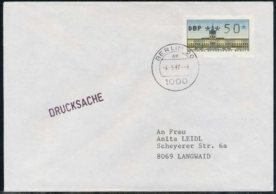 BERLIN ATM 1-050 Drucksache EF FDC X7E4642