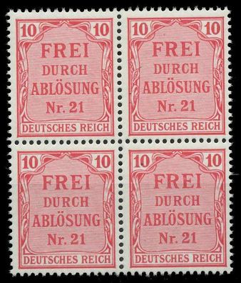 D-REICH DIENST Nr 4 postfrisch Viererblock X86F346