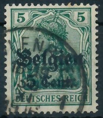 BES. 1WK Landespost Belgien Nr 12II gestempelt gepr. X4431EA