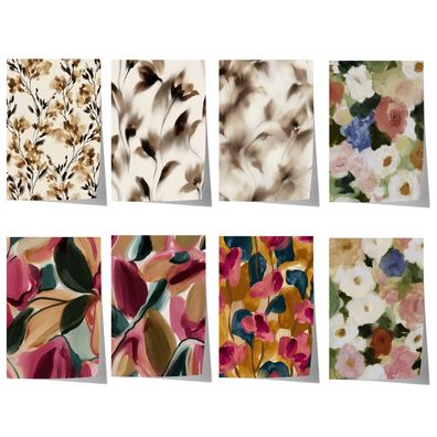 Blumen Poster Wandbilder · Florale Kunst Botanische Bilder · Wohnzimmer Deko
