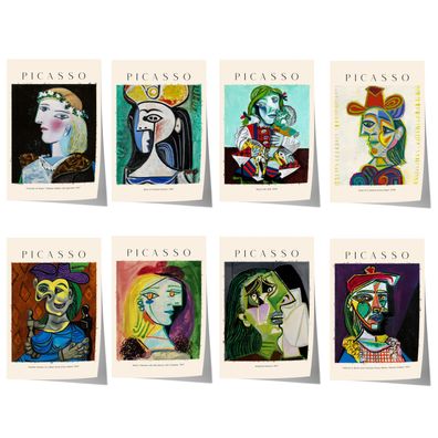 Picasso Poster · Geschenkidee · Kubistische Frauenporträt Mutter mit Kind Wee