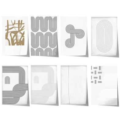 Geometrische Linien Poster · Geschenkidee · Abstrakte minimalistische Bögen i