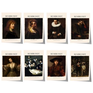 Rembrandt Poster · Geschenkidee · Barocke Porträts Die Nachtwache Niederländi