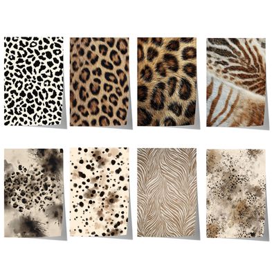 Tiermuster Poster · Geschenkidee · Klassische Raubkatzen Muster Leopard Pelz