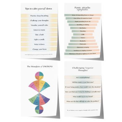 Mental Health Poster · Geschenkidee · Achtsamkeit Emotionen Positive Gedanken