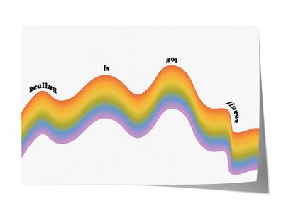 Healing Poster · Geschenkidee · Regenbogen Typografie · Minimalistische Wandk