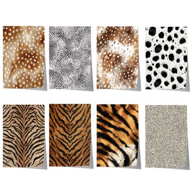 Tiermuster Poster · Geschenkidee · Tierfell Muster Wildtiere Leopard und Tige