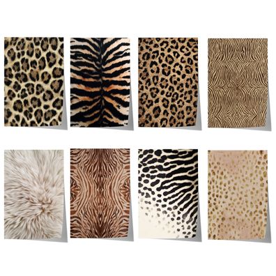 Wildtiermuster Poster · Geschenkidee · Leopard Tiger Gepard Felloptik · Deko