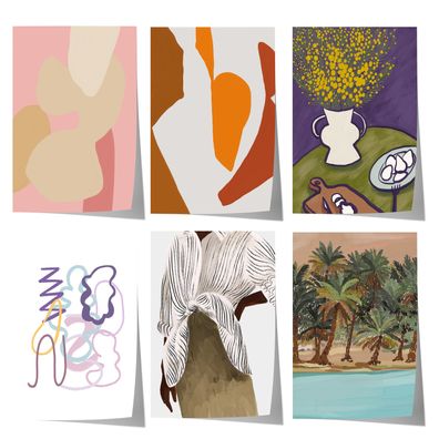 Abstrakte Kunst Poster · Geschenkidee · Moderne Formen, Blumenstillleben und