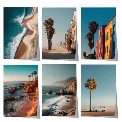Strand Poster · Geschenkidee · Strand Palmen Meereslandschaften · Dekoprint o