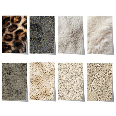 Luxus der Wildnis Poster · Geschenkidee · Animal-Texturen in Gold Creme Schwa