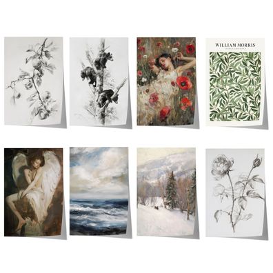 Moderne Vintage Kunst Poster · Geschenkidee · Botanik Tierwelt Landschaft Rom