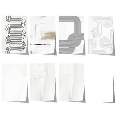Minimalistische Linienkunst Poster · Geschenkidee · Abstrakte Geometrie in Sc