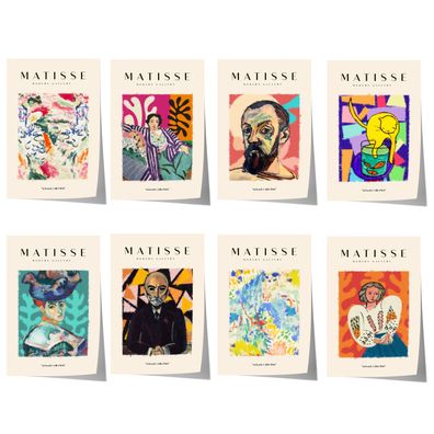 Matisse Poster · Geschenkidee · Abstrakte Kunst Porträts Farbenfrohe Gemälde