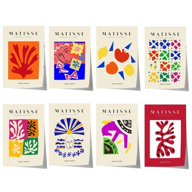 Matisse Poster · Geschenkidee · Abstrakte Scherenschnitte Bunte Formen Modern
