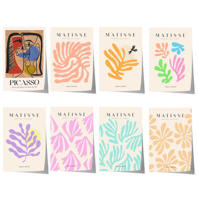 Matisse Poster · Geschenkidee · Abstrakte Formen Matisse Scherenschnitt Kubis