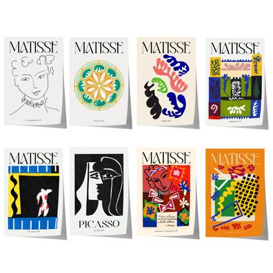 Henri Matisse Poster · Geschenkidee · Line Art Abstrakte Formen Scherenschnit