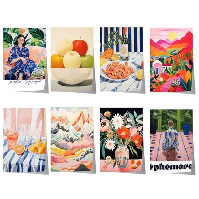 Mediterrane Kunst Poster · Geschenkidee · Moderne Stillleben Landschaften und