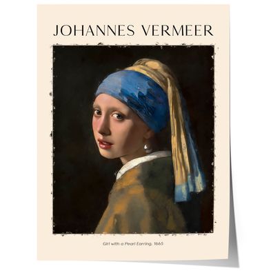 Johannes Vermeer Poster · Geschenkidee · Mädchen mit dem Perlenohrring arockp