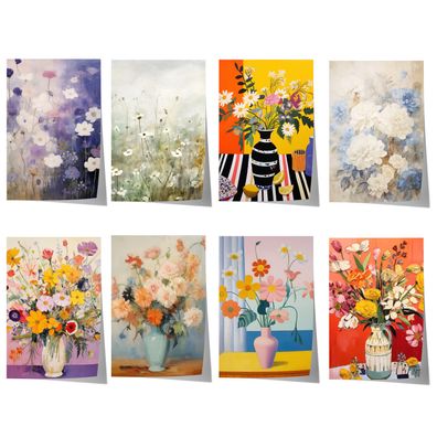 Blumen Poster · Geschenkidee · Bunte Florale Illustrationen und Romantische B