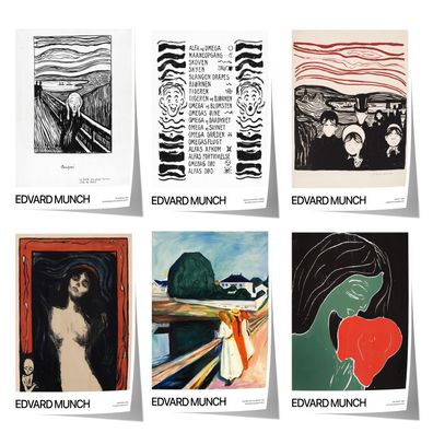 Kunst Poster · Geschenkidee · Edvard Munch Expressionismus Ikonische Gemälde