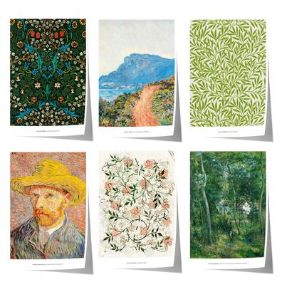 Vintage Kunst Poster · Geschenkidee · Botanische Muster Impressionistische La