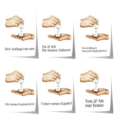 Personalisierter Schlüssel Übergabe Poster · Geschenkidee · Liebe Paar Zuhaus