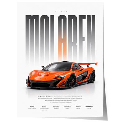 Oranger Rennwagen Poster · Geschenkidee · Motorsport Wandbild · Deko Print oh