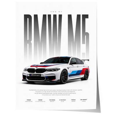 Motorsport Limousine Poster · Geschenkidee · Performance Auto Wandbild · Deko