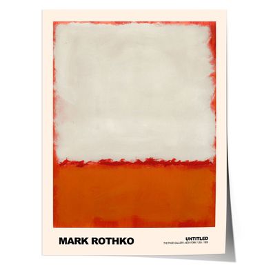 Poster Mark Rothko · Untitled (White, Red and Orange) · Abstrakter Expression