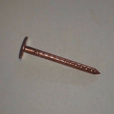 Dachpappstifte 2,8x25 mm kupfer 100 Stück Pappnägel Pappstifte