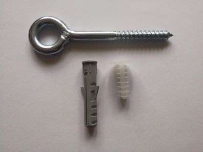 Gerüstbefestigungssatz 10 Gerüstösen 12x120mm,10 Dübel 14x70mm und 10 Stopfen