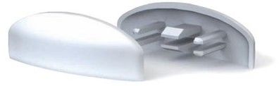 Wasserschlitzkappen oval für Schlitzfräsungen von 25-30x5mm verkehrsweiß RAL9016
