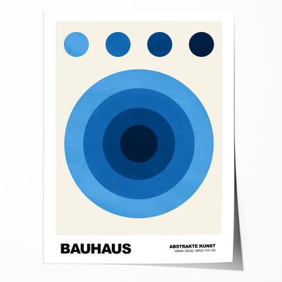 Poster Bauhaus Abstrakte Kunst · Blauer Kreis in modernem Design · Geometrisc