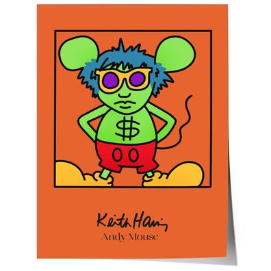 Andy Mouse Stil Pop Art Figur Poster · Bunte Cartoon Illustration · Moderne S