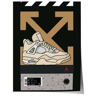 Sneaker Streetwear Illustration Poster · Urban Sneakerhead Art mit Pfeil Graf