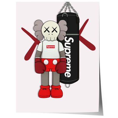 Street Art Boxer Poster · Urban Graffiti Figur · Modernes Poster Motiv · Prin