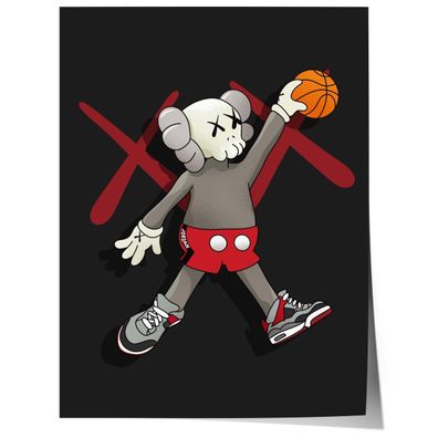 Street Art Poster Basketball Figur · Urban Graffiti Charakter · Pop Art Sport