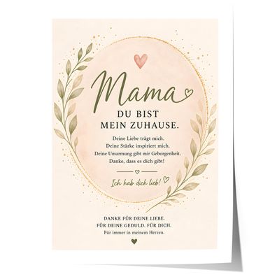 Muttertag Poster Mama Boho · Geschenk für Mama · Eukalyptus Spruch Poster · L