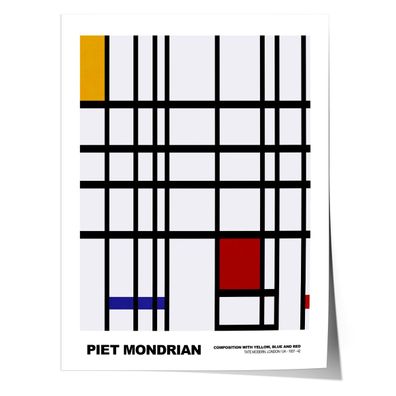 Poster Piet Mondrian · Composition with Red, Blue and Yellow · De Stijl, Neop