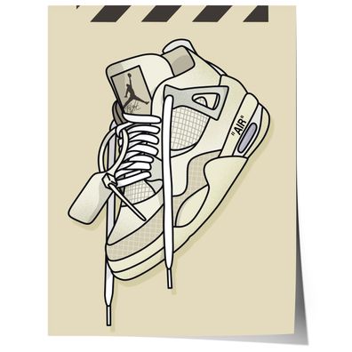Sneaker Line Art Poster · Geschenkidee · Minimalistisches Schuhe Design · Str
