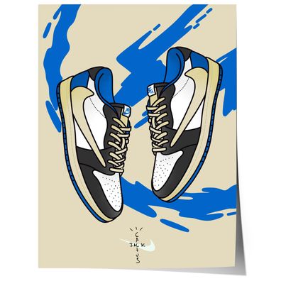 Sneaker Illustration Poster · Geschenkidee · Streetwear Schuhe Design · Urban