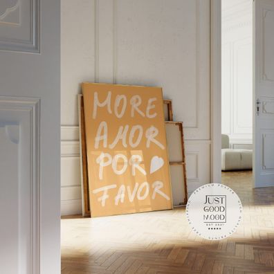 Gelb Wandkunst Handschrift Poster · Geschenkidee · More Amor Por Favor · mode