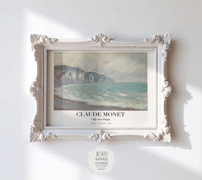 Claude Monet Poster · Klippen bei Dieppe 1896 · Normandie Küstenkunst · Impre